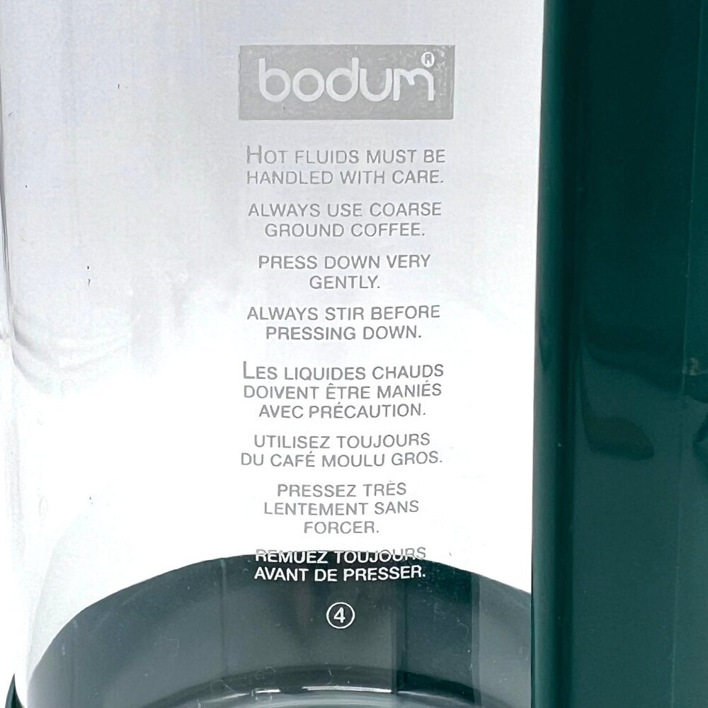 Bodum French Press Coffee Maker With Scoop & Plunger Made In Switzerland Green - Picture 2 of 12